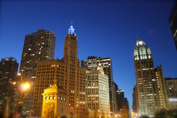 Chicago at night