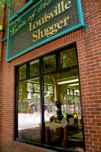 The entrance to the Louisville Slugger Museum
