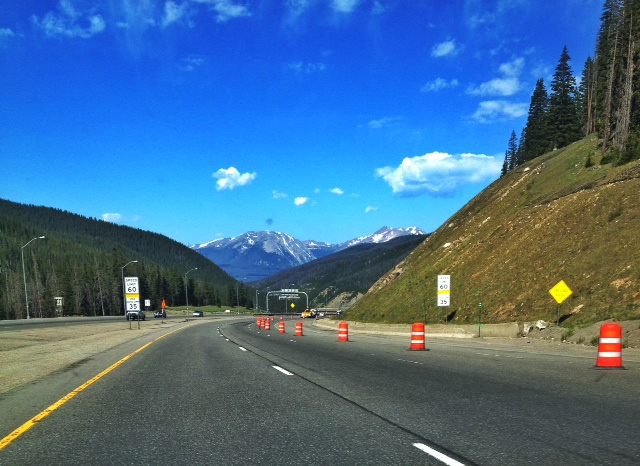 I-70 through the Rocky Mountains in Colorado