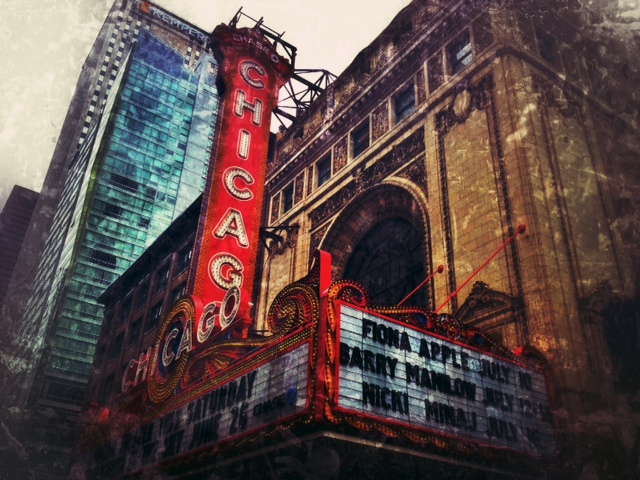 A photo of the Chicago Theater in Downtown Chicago