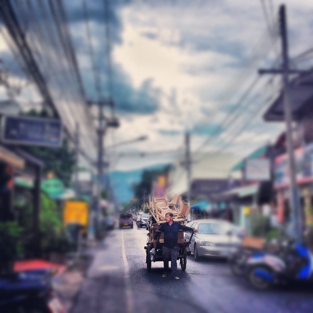 A street in Chiang Mai, Thailand's Old City