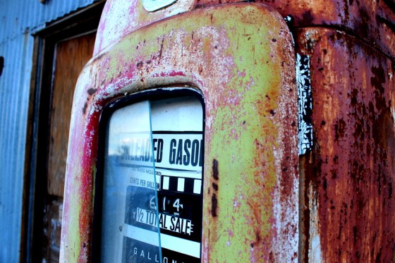 Old gas pump in Nelson, Nevada