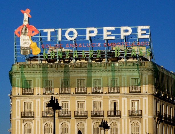 The old Tio Pepe sign in Madrid Tio Pepe