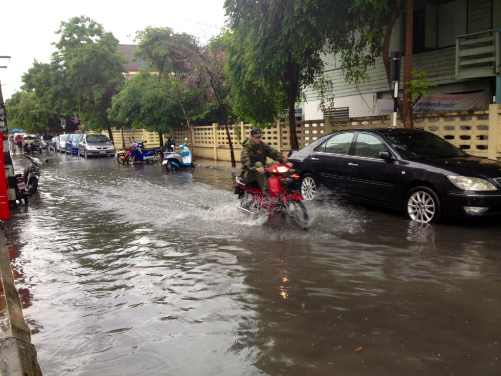 Flooding in Chiang Mai during rainy season