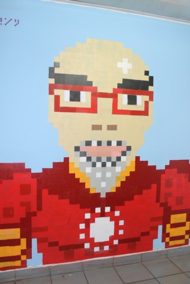 Computer game street art in Tel Aviv