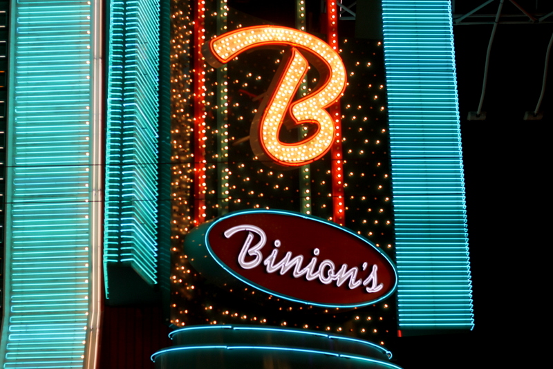 The lights of Binion Las Vegas