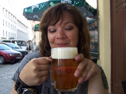Drinking Pilsner in Prague