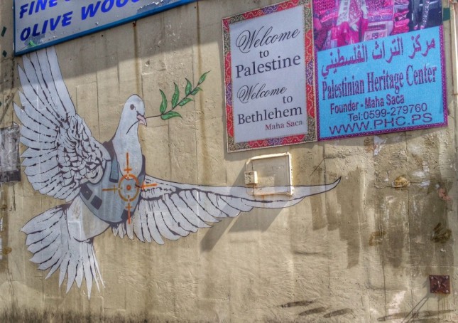 Banksy art in Bethlehem