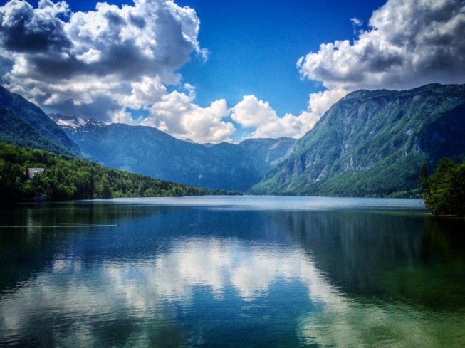 The gorgeous Lake Bohinj in Slovenia