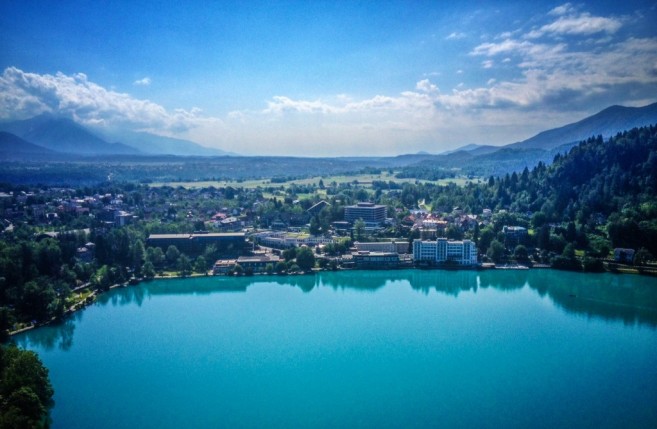 View of Lake Bled from Bled Castle