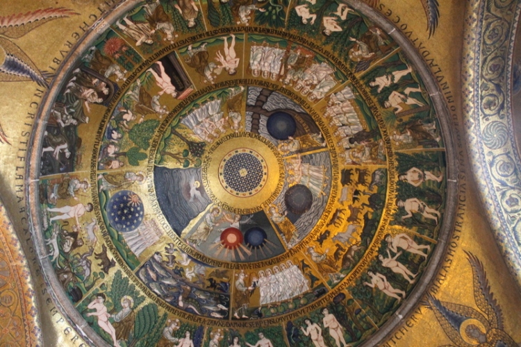 Art on the ceilings in St. Mark's in Venice