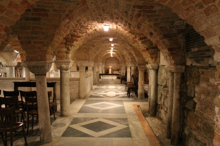 The crypt of St. Mark's Basilica in Venice