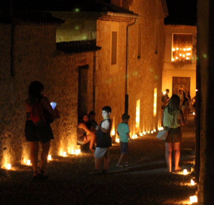 Experiencing La Noche de las Velas (Night of Candles) in Pedraza, Spain. Only the first two Julys of every year, this medieval city turns off its lights and is illuminated by 10,000 candles. 